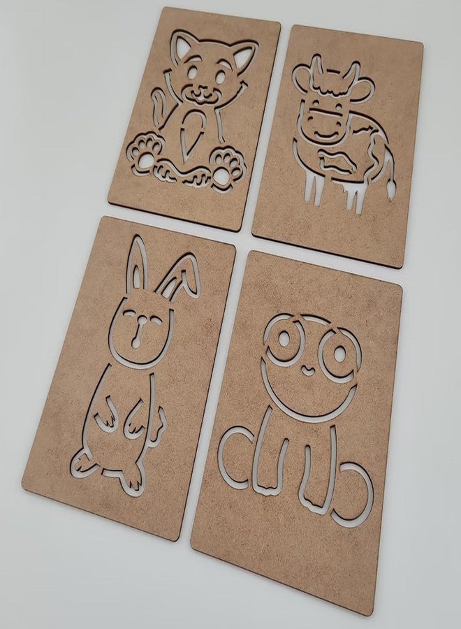 Cliths Montessori Farm Animals Stencil Set - 14 Templates for Handwriting, Drawing, and Artistic Expression - Image 4